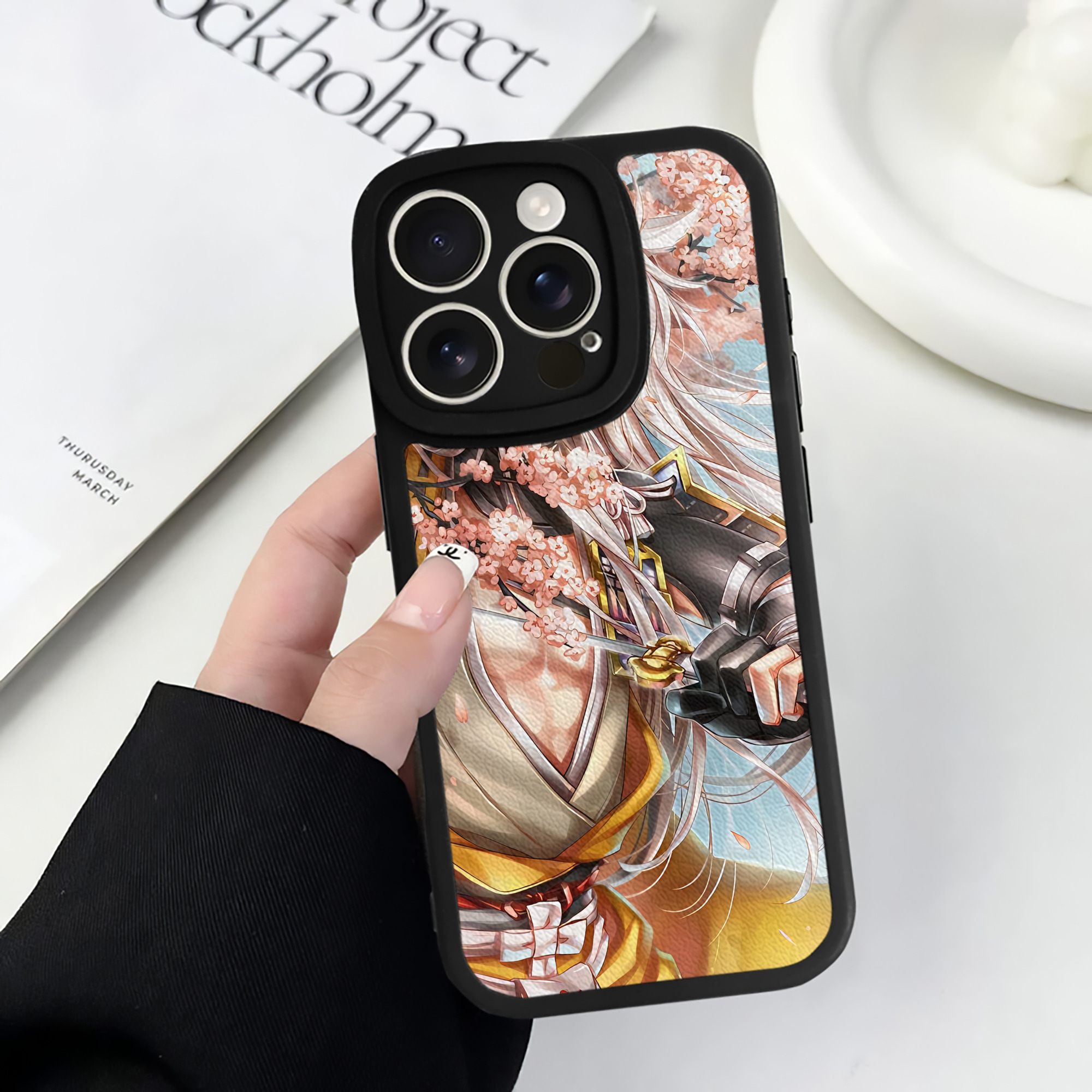 （画像用） 刀剣乱舞 Touken Ranbu 【iPhone 16シリーズ対応】シリコンスマホケース（レザー調） 材質：シリコン
